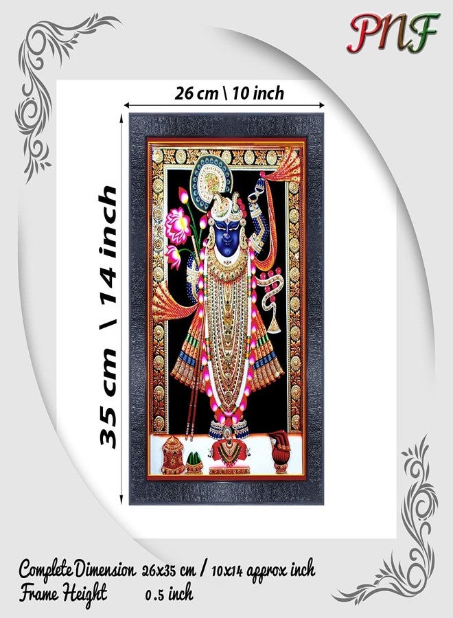 pnf Shrinathji Temple Nathdwara Wall Painting Synthetic frame-22579(10 * 14inch,Multicolour,Synthetic) - Image 2