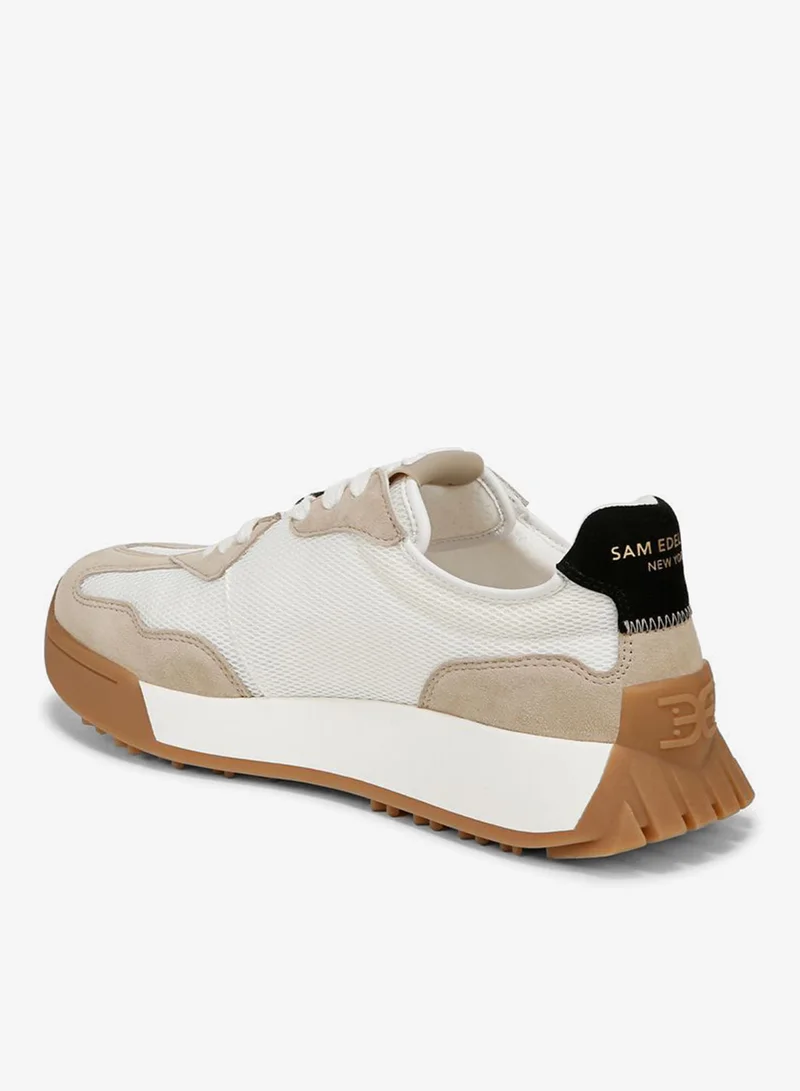 Sam Edelman WHITE Langley Lace Up Sneaker for Women | Best Price UAE