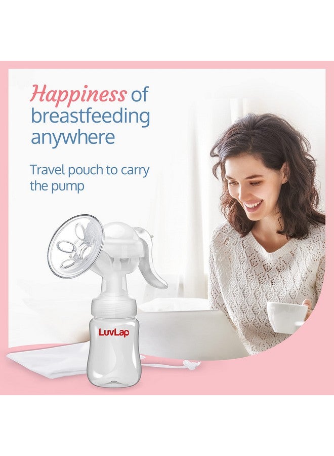 Luvlap مضخة ثدي يدوية مريحة، 3 مستويات لضبط الشفط، وسادة تدليك سيليكون سهلة ومقبض مريح، ناعمة ولطيفة، خالية من BPA - Image 5