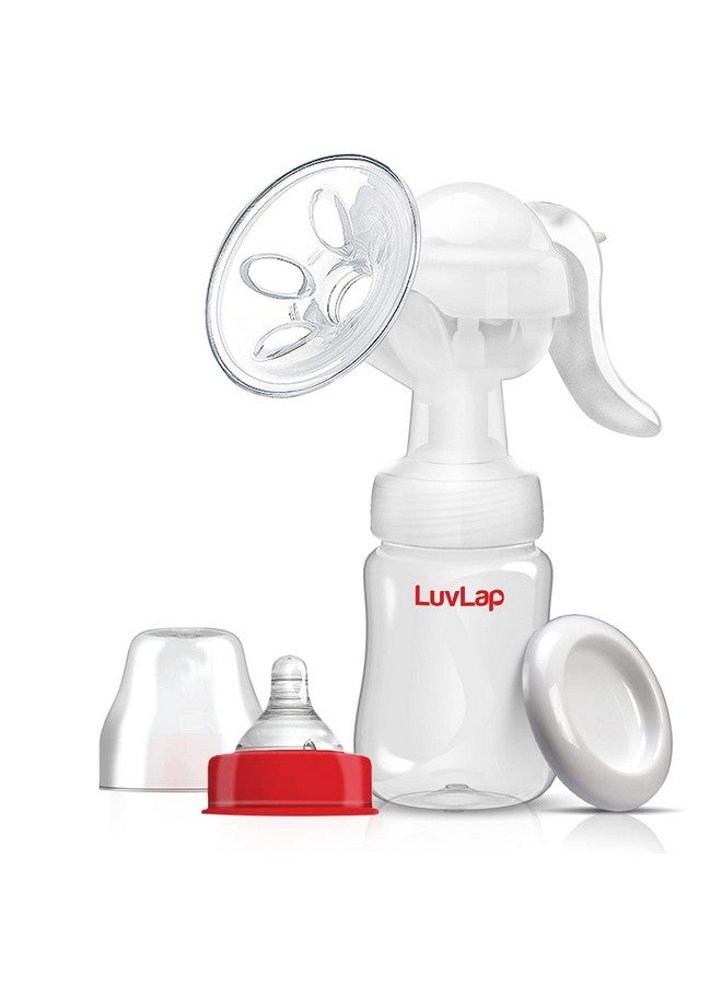 Luvlap مضخة ثدي يدوية مريحة، 3 مستويات لضبط الشفط، وسادة تدليك سيليكون سهلة ومقبض مريح، ناعمة ولطيفة، خالية من BPA - Image 1