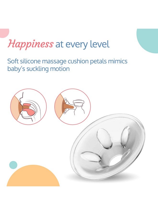 Luvlap مضخة ثدي يدوية مريحة، 3 مستويات لضبط الشفط، وسادة تدليك سيليكون سهلة ومقبض مريح، ناعمة ولطيفة، خالية من BPA - Image 4