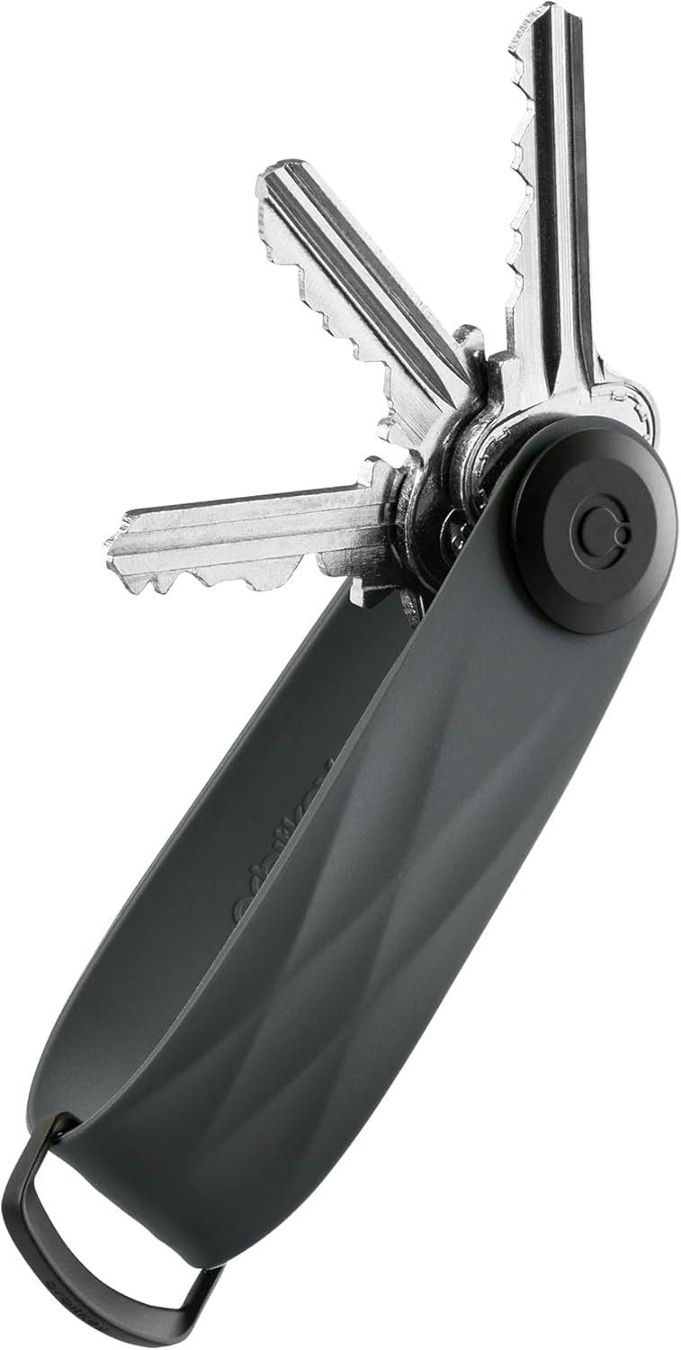 Orbitkey Active Key Organizer Lite - Weather Resistant, Stainless Steel Locking Mechanism, Slim & Quiet Profile (Graphite) - Image 1