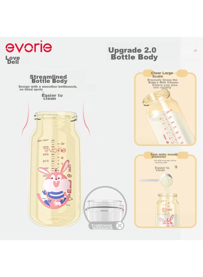 Evorie Straw Bottle For 1-3 Years Old, Baby Ppsu, 12 Months And Above, 300ml Wide Mouth With Handle And Gravity Ball - Image 3