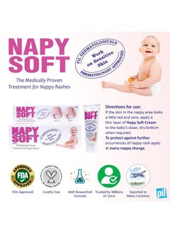 PIL Napy Soft Baby Nappy Cream With Aloe Verakokum Butter & Almond Oil ; Medically Proven Treatment To Prevent Diaper Rashes (Pack Of 2 Each 50G)  - Image 5