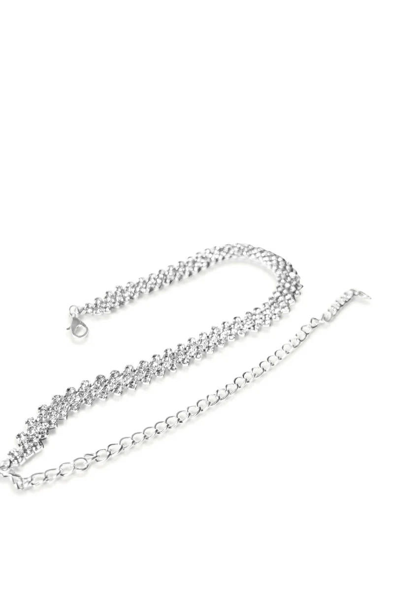 Hzmer Jewellery Crystal Embellished Choker Necklace