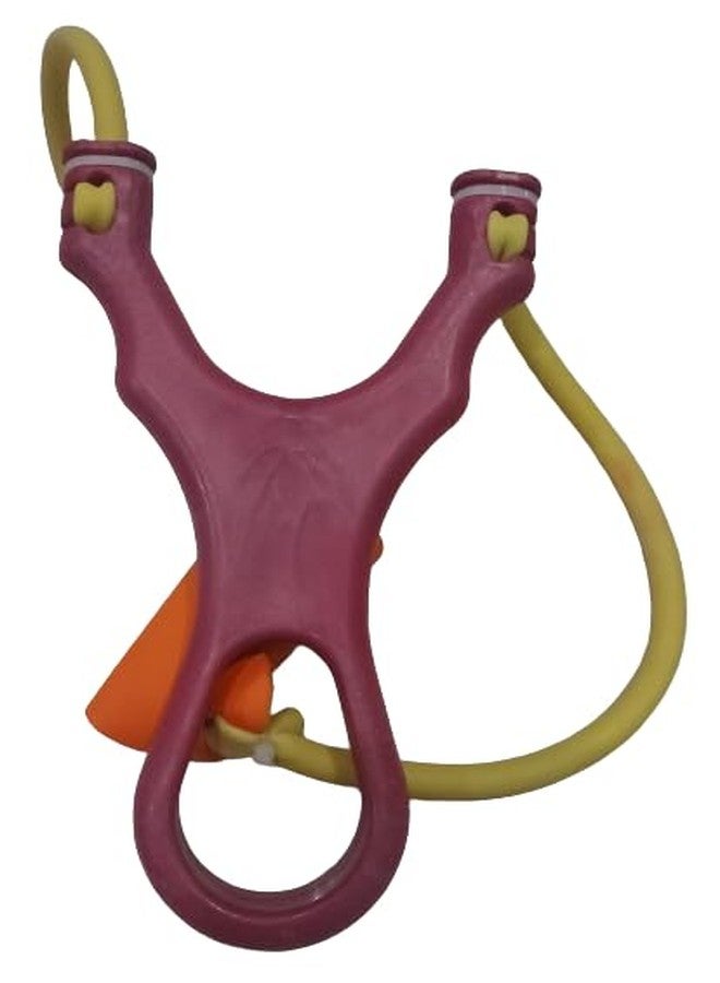 ZOKCY® Combo (1 Plastic Slingshot (Gulel) + 10 kanche (goli marbel) Toy for Kids/Flat Rubber Slingshot Gulel Catapult for Sports/Strong Sling Shot Rubber for Perfect Aim with Strong Grip with goli - Image 3