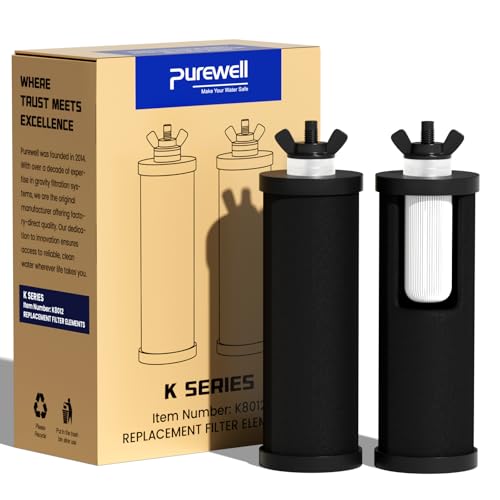 Purewell PF-3 Black 3-Stage Composite Purification Elements, Replacement Filters for ProOne® and Berkey® Filters, ProOne® or Berkey® Big+ Water Filter System and Purewell System (2 Pack, K Series) - Image 1