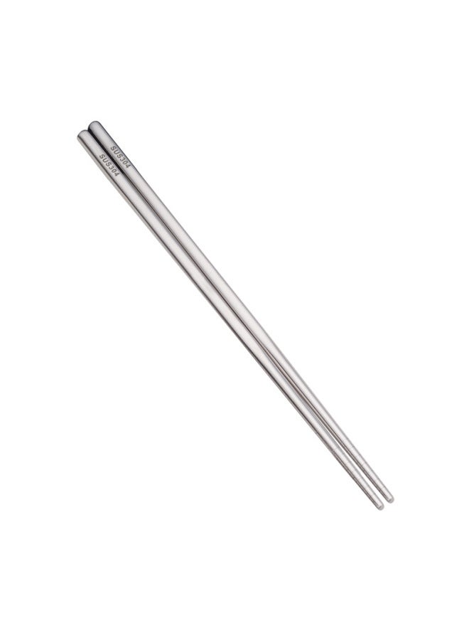 Six-ring Stainless Steel Chopsticks 304 Non-slip High Temperature Hotel Restaurant Laser Household Chinese Chopsticks Set Wholesale-Color:23CM Light Body  - Image 1