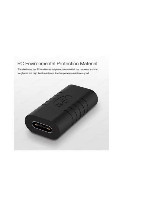 USB Type C Female to Female Adapter Portable USB-C Adapter for Charges and Data Type C Extension Cable Converter for Mobile Phones
