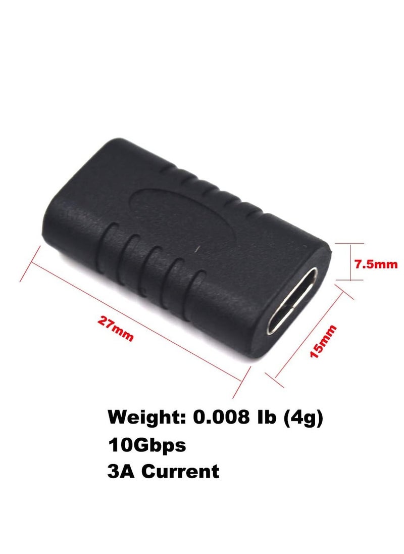 USB Type C Female to Female Adapter Portable USB-C Adapter for Charges and Data Type C Extension Cable Converter for Mobile Phones