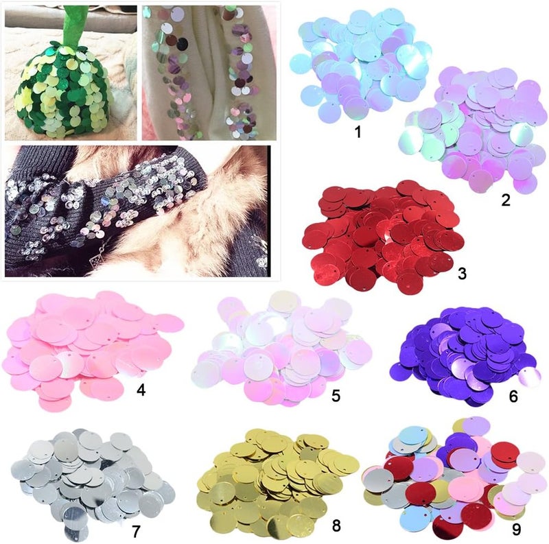 klarako 16mm Mini Tiny Flat Sequins Multi Colors. Loose Sequins for Embroidery, Applique, Arts, Crafts and Embellishments 10 Grams  Blue - Image 3