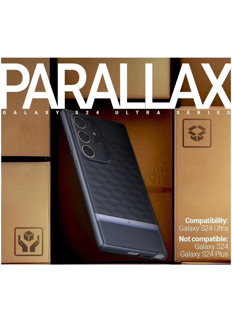 Generic - Parallax Case compatible with Samsung Galaxy S24 Ultra Case 5G 【Enhanced Ergonomic Design】 Safety drop tested (2024) - Blue - Image 1