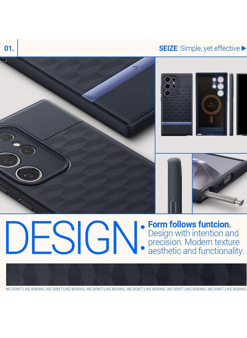 Generic - Parallax Case compatible with Samsung Galaxy S24 Ultra Case 5G 【Enhanced Ergonomic Design】 Safety drop tested (2024) - Blue - Image 1