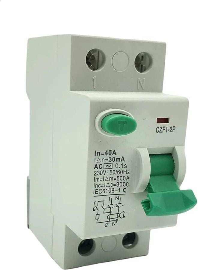Type B DC Residual Current Switch 6KA DIN Rail A Class EM Type S 2P25A30MA - Image 3