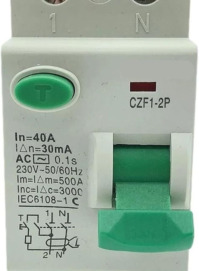 Type B DC Residual Current Switch 6KA DIN Rail A Class EM Type S 2P25A30MA - Image 1