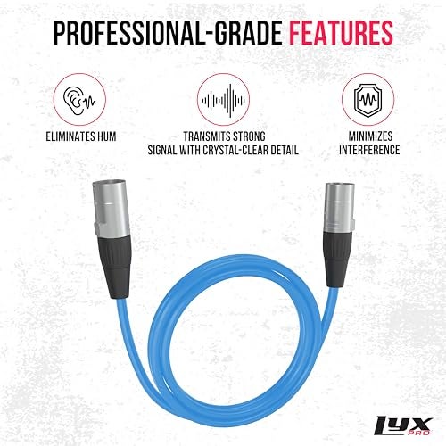LyxPro 6 Feet Shielded CAT6 Ethercon Cable Professional Audio Lighting RJ45 Cable StudioGrade Sound Transmission Extreme Durability Blue - Image 3