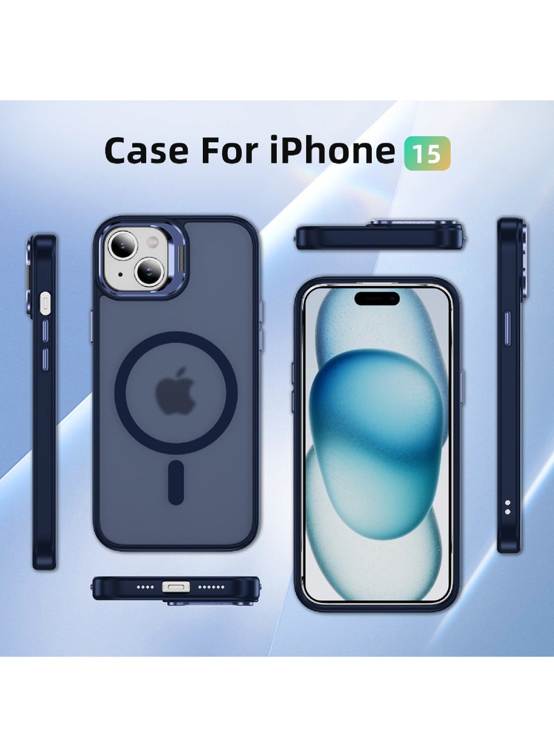 For iPhone 15 Case Compatible with MagSafe Military-Grade Protective Case Built-In Stash Stand Phone Case Scratch-Resistant Back Cover Classic Series  - Image 2