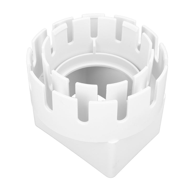 Rain Gutter Downspout Adapter 3x4 Inch PVC Square Rain Gutter to Drain Pipe Adapter for Outdoor White - Image 2