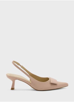 Truffle Pointy Sling Back Pump  - Image 1