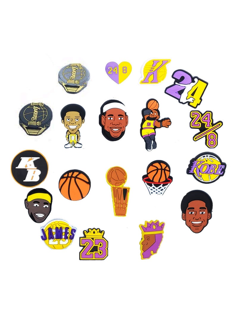 SYOSI Croc Charms Basketball Shoe Charms, Jibbitz Charms for Crocs 19 Pcs - Image 1
