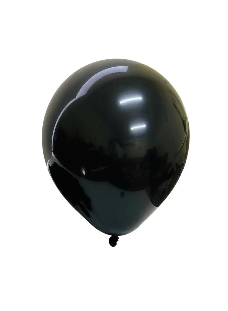 PARTY FUN Metallic Balloon 12 Inch Black Color 40 Pcs - Image 1