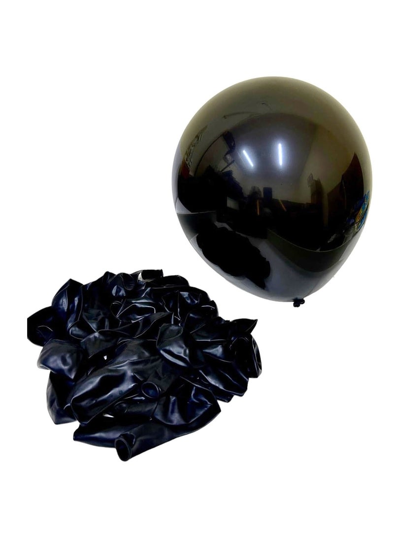 PARTY FUN Metallic Balloon 12 Inch Black Color 40 Pcs - Image 3