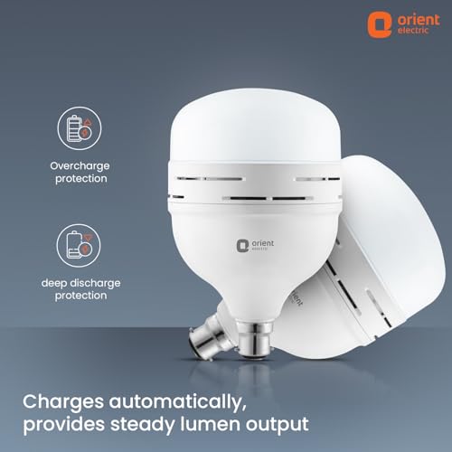 Orient Electric 30 W Emergency Inverter Rechargeable LED Bulb | Cool Day Light (6500K) | Energy Efficient | 4 Hour Battery Backup | Pack of 1 - Image 5
