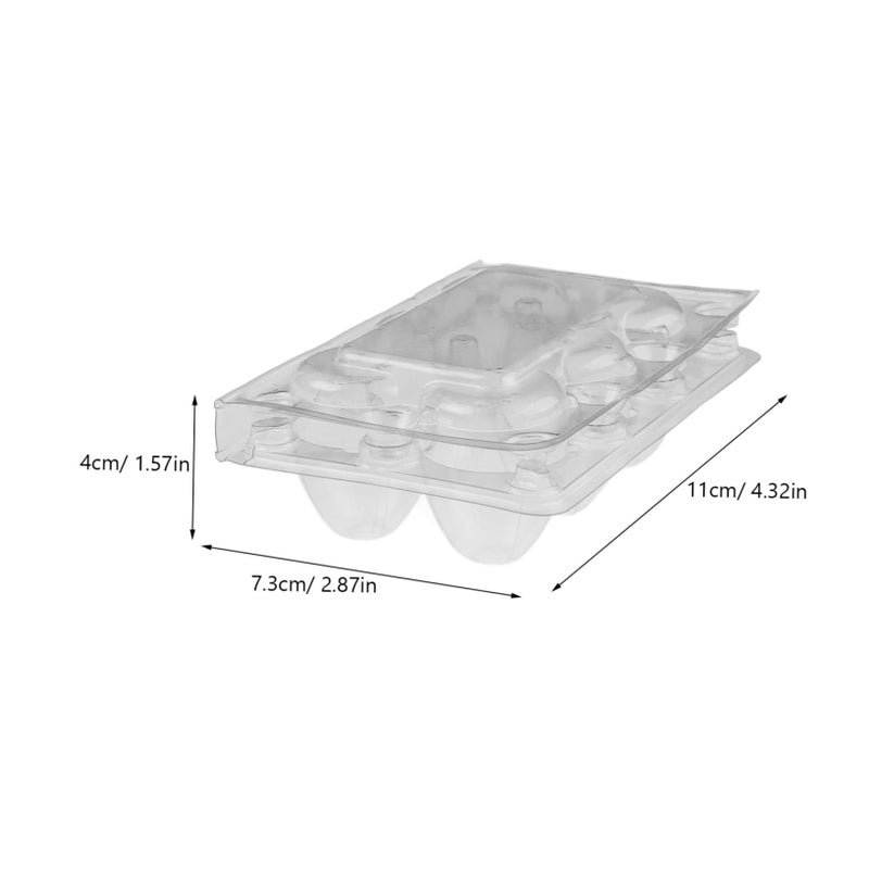 Reusable PET Quail Egg Carton 6 Pack Sturdy Storage Holder For Refrigerator Camping Home Use - Image 3