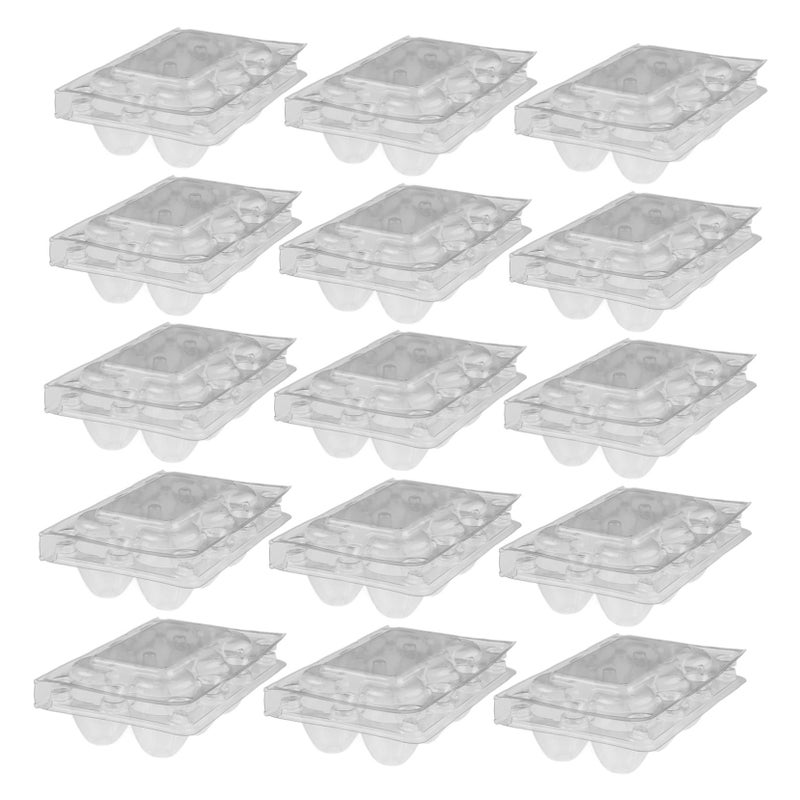 Reusable PET Quail Egg Carton 6 Pack Sturdy Storage Holder For Refrigerator Camping Home Use - Image 2