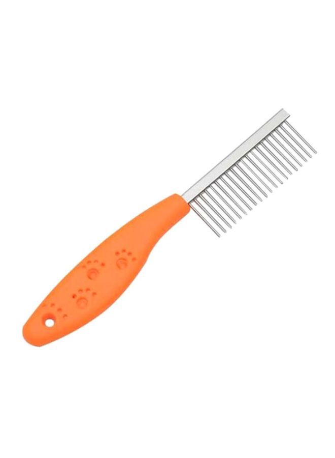 NIBEMINENT 10-Piece Stainless Pet Grooming Comb Set Orange/Silver