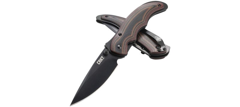 CRKT سكين جيب قابل للطي CRKT Endorser EDC: فتح مساعد للاستخدام اليومي، شفرة سوداء، زر إبهام، قفل بطانة، مقبض G10 ثنائي اللون، مشبك جيب 1105K - Image 4