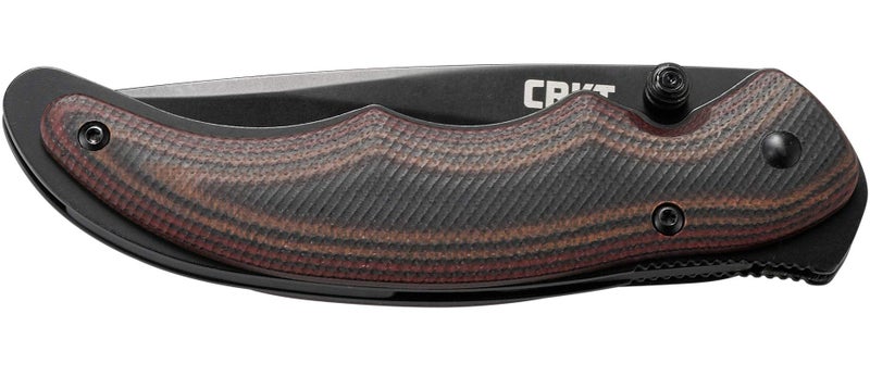 CRKT سكين جيب قابل للطي CRKT Endorser EDC: فتح مساعد للاستخدام اليومي، شفرة سوداء، زر إبهام، قفل بطانة، مقبض G10 ثنائي اللون، مشبك جيب 1105K - Image 5