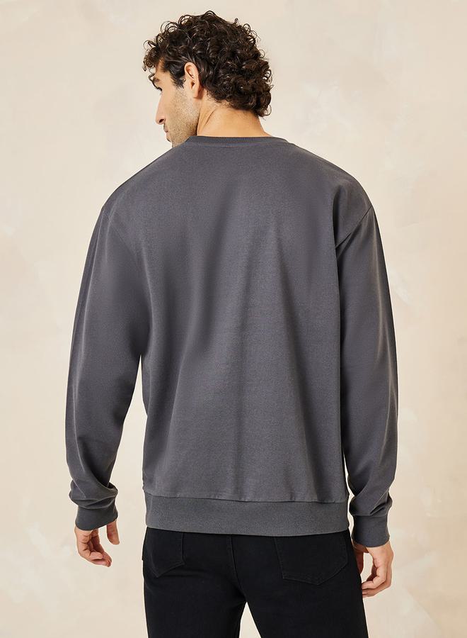 Styli Relaxed Fit Cotton Terry Sweatshirt - Image 4