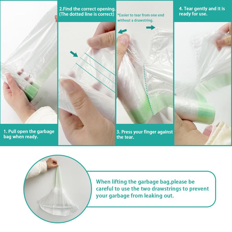 Anyumocz 100 Pack Potty Chair Liners Disposable,Drawstring Training Toilet Seat Liner Bags Cleaning Bag for Kids Toddlers Outdoors Travel - Image 3