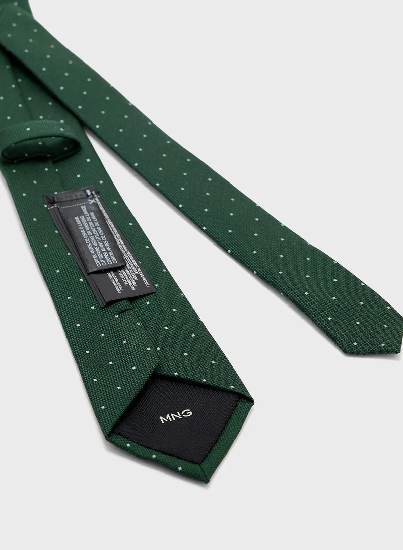 Mango Man Micro Polka Dots Structure Tie