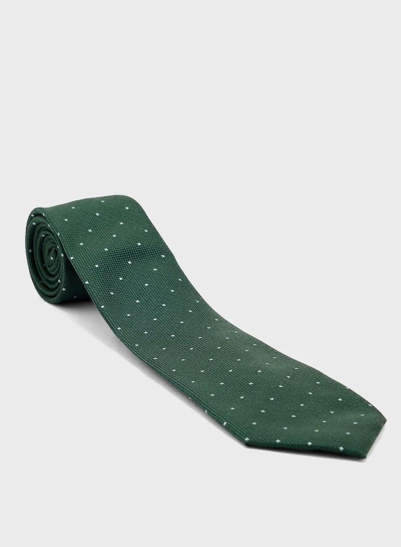 Mango Man Micro Polka Dots Structure Tie