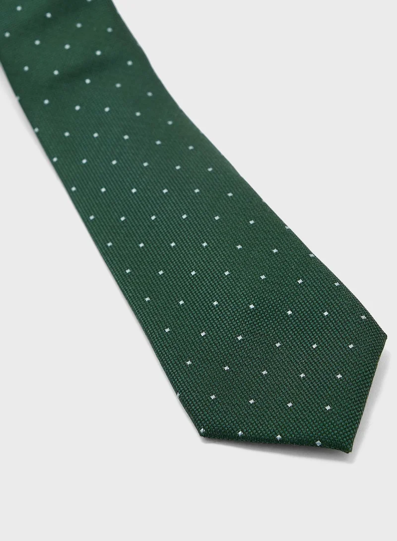 Mango Man Micro Polka Dots Structure Tie