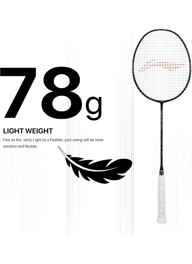 Li-Ning - Wind Lite Stealth Carbon Fibre Strung Badminton Racket With Free Full Cover (Powered By Windstorm) - Image 1