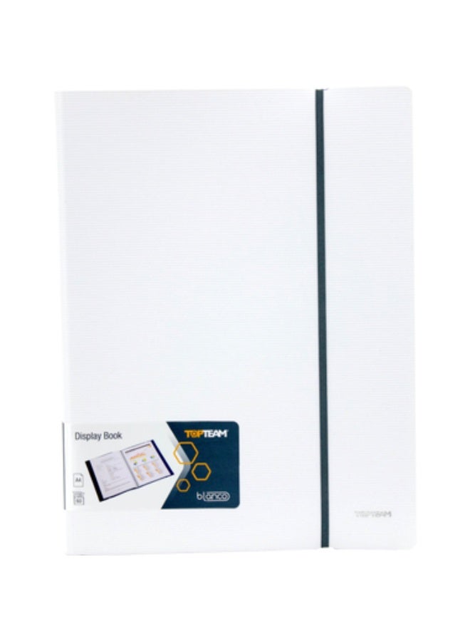 Display Book 60 Pocket A4 Polypropylene White/Grey
