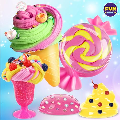 FUN KIDZ Gift Butter Slime Kit for Girls 10-12, FunKidz Ice Cream Soft Slime Making Kit Ages 8-12 Kids Slime Toys Ideal Birthday Party Present - Image 3