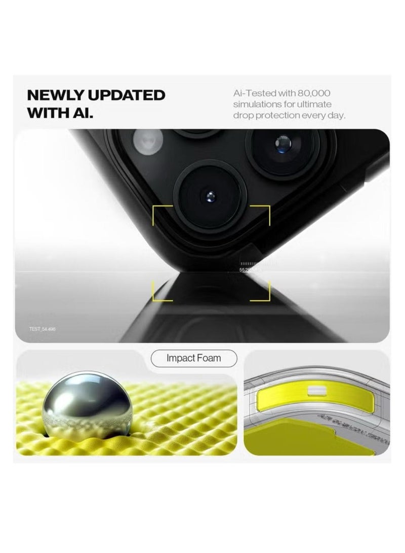 Spigen Tough Armor MagFit AI for iPhone 16 Pro Case Cover MagSafe with Kickstand (2024) - Frost Black - Image 4