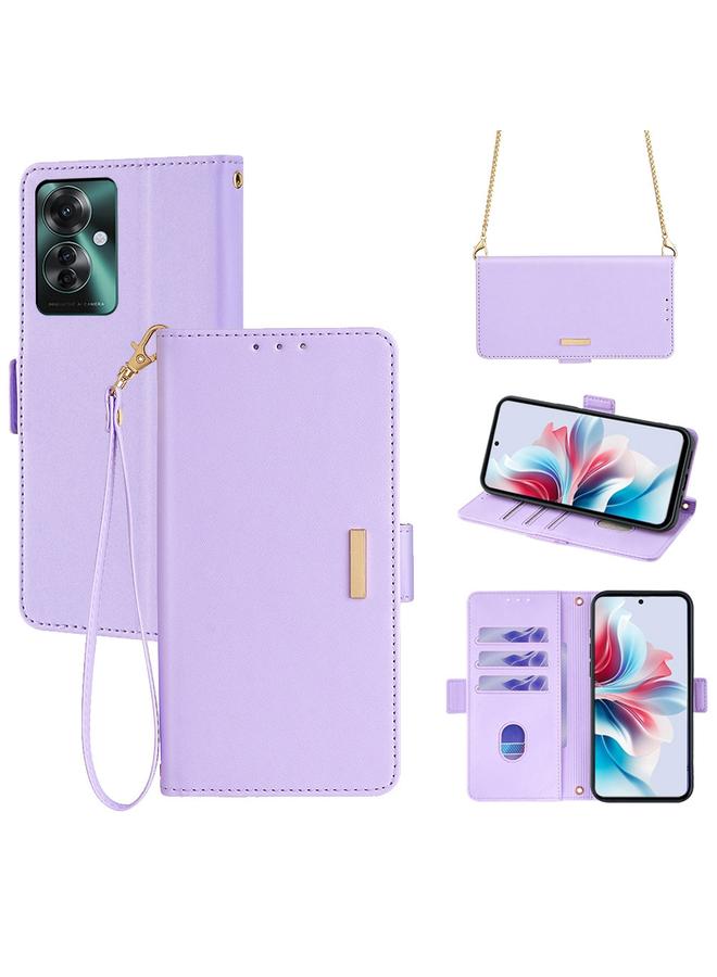 اس-توب جراب هاتف OPPO Reno11 F 5G، جراب هاتف جلدي بسلسلة كروس بودي - Image 1