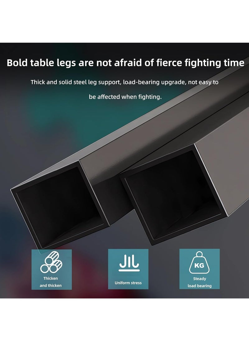 OHAHO L-Shaped Desk Computer Corner Desk with Shelf, L Shaped Home Office Table, Large Gaming Table Sturdy Writing Desks Writing Workstation (Black with Shelf, 140CM)  - Image 3