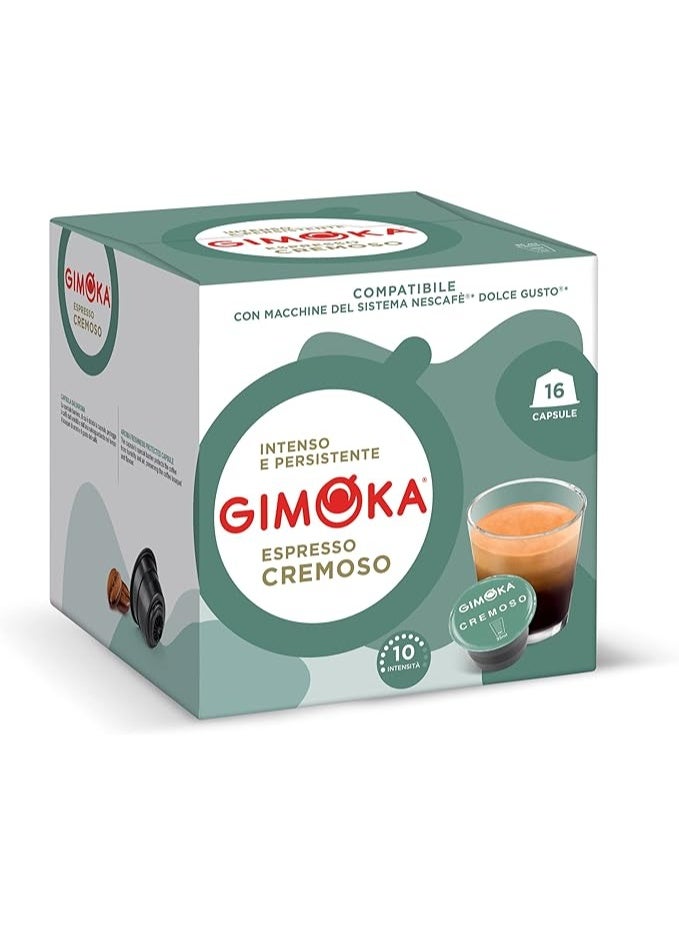 Gimoka Espresso Cremoso Coffee Capsules for Dolce Gusto 16-Pieces - Image 1