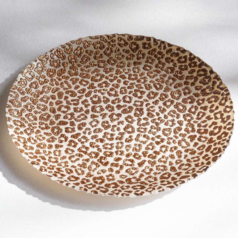 Pan Home Savanna Glass Serving Platter - Brown - Image 3