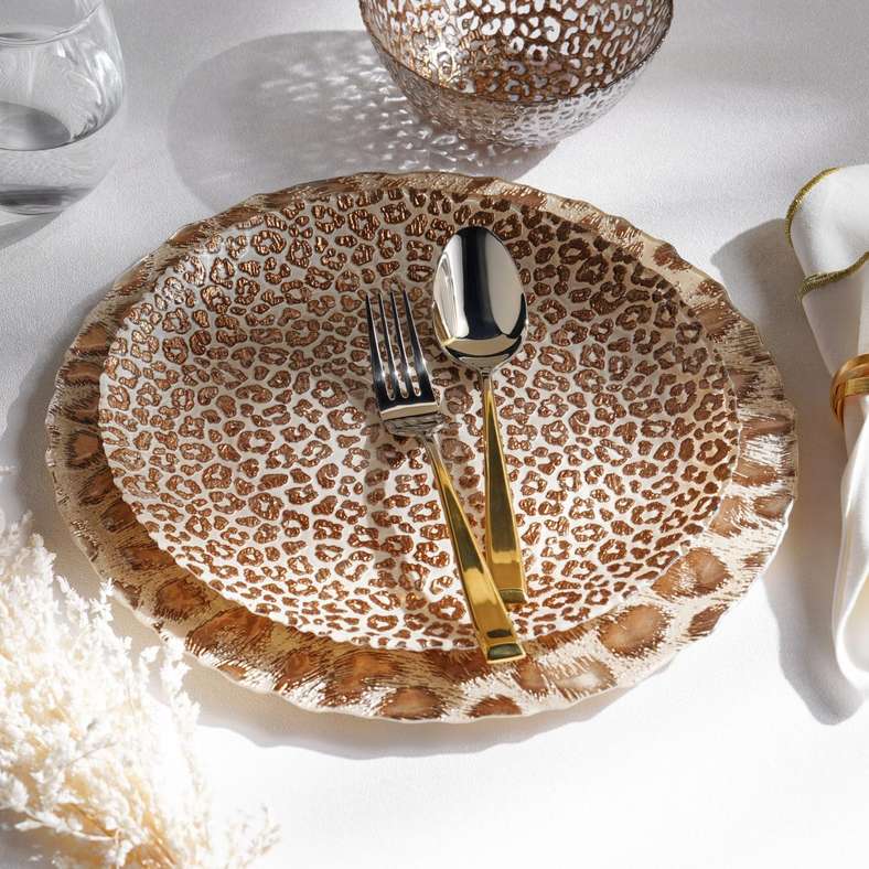 Pan Home Savanna Glass Serving Platter - Brown - Image 1
