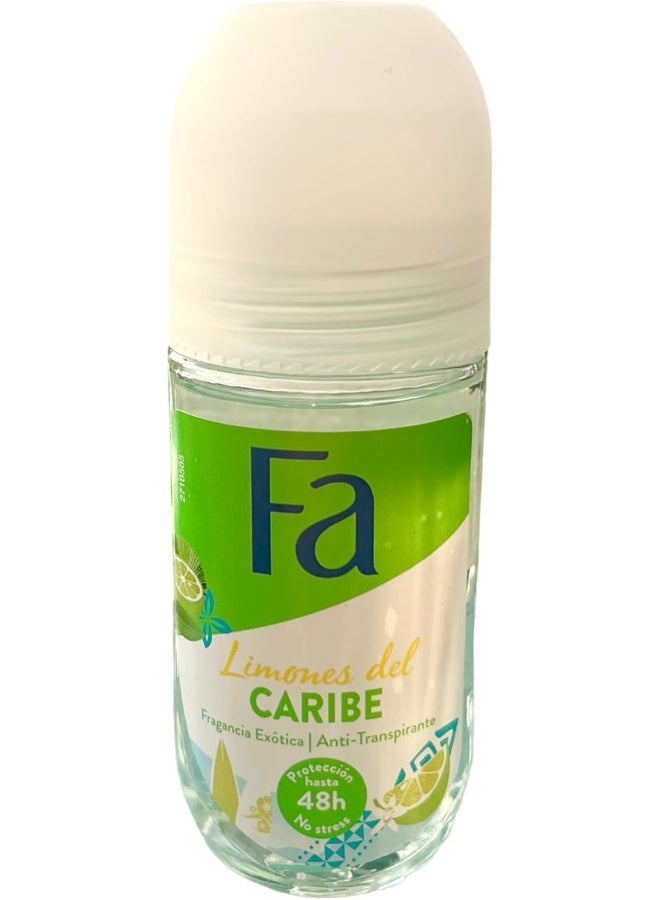 Fa مزيل العرق رول أون 50 مل ليمون كاريبي من فا - Image 1