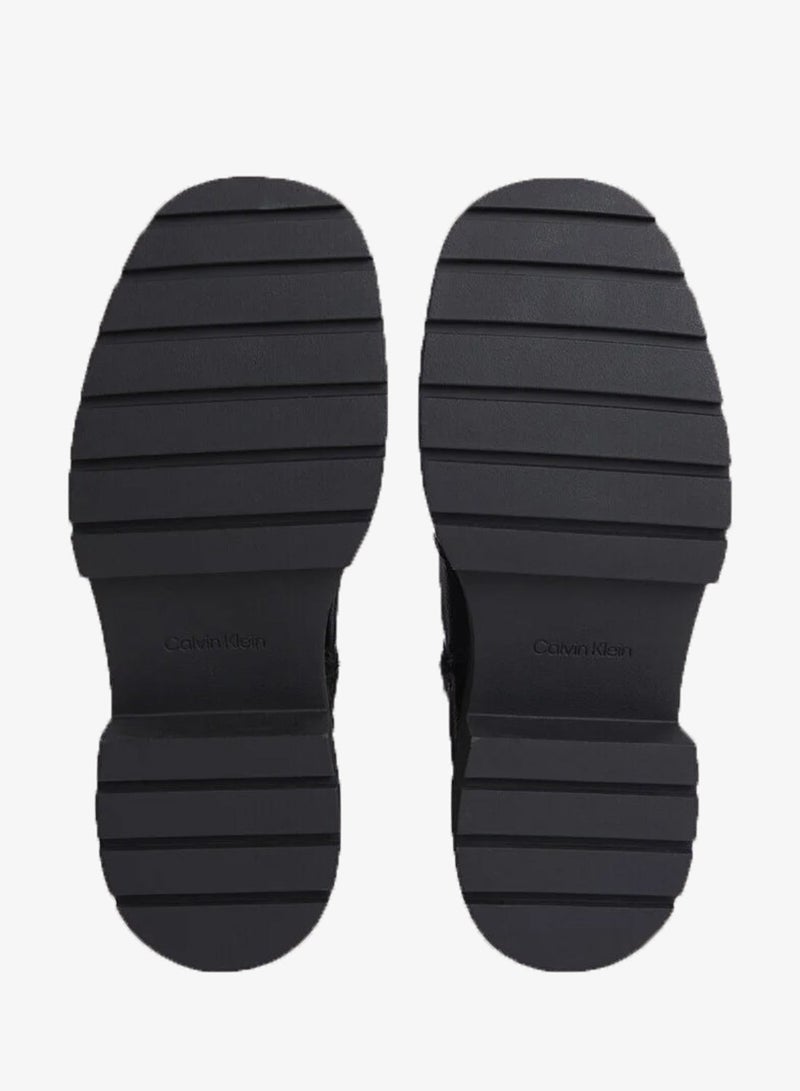 كالفن كلاين جينز جزمة جلد بكعب سميك بسحاب - Image 5