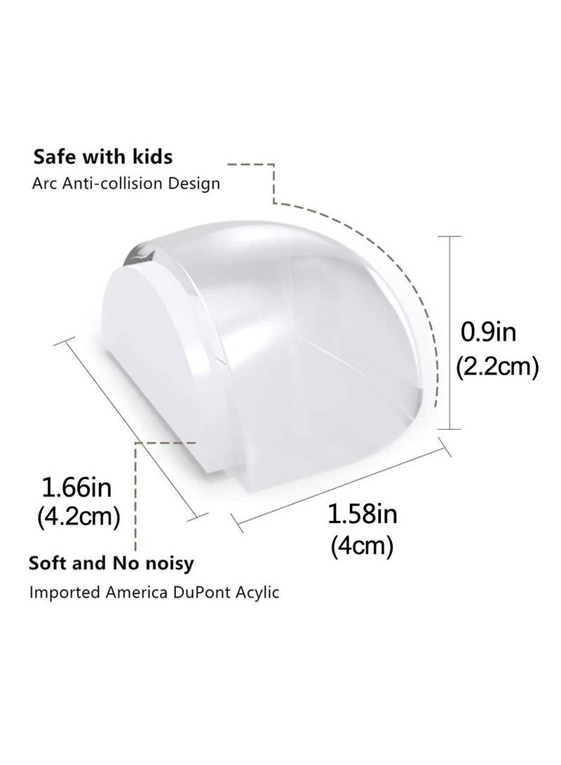 Self-Adhesive Door Stopper - 4 Pack Clear Wall Protection Bumper for Home and Office, Shock Absorbent Floor Stop to Prevent Door Damage and Protect Walls.  - Image 5