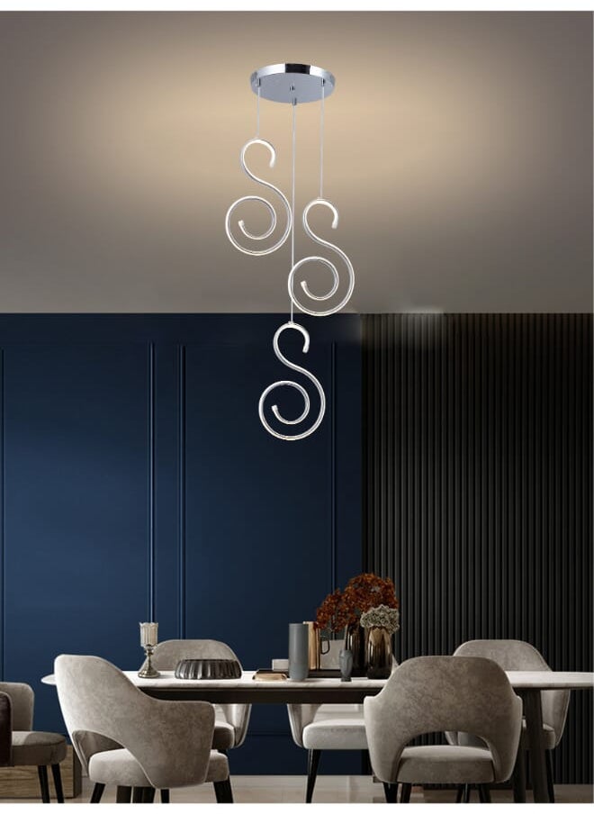 Best Power Modern LED Chandelier 3-Light 7144-3 – 3 Lighting Levels, 60W, 100cm Adjustable Length – Elegant Hanging Pendant Light for Living Room, Dining Room, and Bedroom  - Image 2